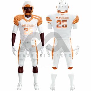 Uniformes de fútbol americano con bordado sublimado de manga corta de alta calidad con capucha Spats y bolsa Mini ofertas para la nueva temporada - Product Image 2