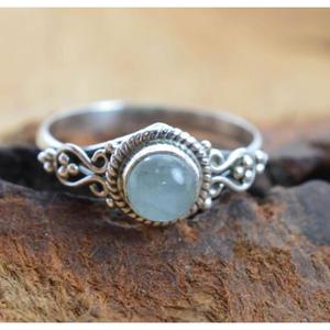 Bague Chrétienne Minimaliste Plaqué Or 18K avec Quartz Rose Naturel Sertie Clos, Bijou Tendance Unisexe pour Usage Quotidien, en Argent 925 - Product Image 4
