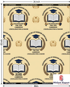 Custom African Wax Print Fabric Manufacturer University Anniversary Convention Uniform Celebration Fundraising Textile Supplier - Product Image 1
