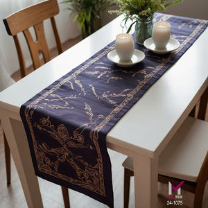 Nappe rectangulaire en coton lavable teint en fil et imprimé pour la maison hôtel restaurant restauration utilisation en vrac - Product Image 5