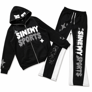 Chándal Deportivo Personalizado para Hombre, con Estampado de Serigrafía, 100% Algodón, con Cierre Completo en la Parte Superior - Product Image 1
