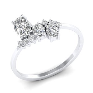 Anillo de diamantes cultivados en laboratorio HPHT CVD de alta calidad REYES en oro blanco de 14K, joyería fina de compromiso para mujeres, anillos de regalo de aniversario. - Product Image 2