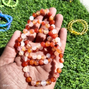 สร้อยข้อมืออัญมณีกึ่งมีค่าขนาด8มม. เป็นของขวัญสำหรับผู้หญิงผู้ชายสร้อยข้อมือยืดยืดหยุ่นคริสตัลพลังคริสตัล - Product Image 1