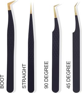 Pince à épiler en acier inoxydable pour le style professionnel des cils, outil de précision léger pour les applications d'extension de cils - Product Image 6