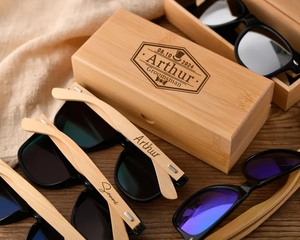 Vietnam-Made Stylish Wooden Glasses <b>Box</b> Rectangle Design Durable and Elegant Eyewear <b>Storage</b> for Sunglasses and Glasses - Product Image 3