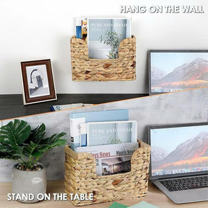 Cesta de Almacenamiento Ecológica de Jacinto de Agua, Decorativa para Colgar en la Pared, Cesta de Regalo para Organización y Almacenamiento - Product Image 5