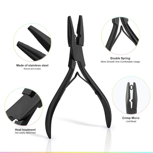 Durable Stainless Steel Hair <b>Extension</b> Plier Kit for Micro Ring Loop Needle and <b>Bead</b> Application Salon Tools Set - Product Image 1