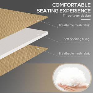 Sdraio Pieghevole Beige con Schienale Reclinabile e Foro per la Lettura, Sedia da Piscina in Rattan e Ferro con Tasca Laterale - Product Image 4
