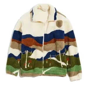 Sweat-shirt en molleton Sherpa à fermeture éclair pour homme, personnalisé avec logo OEM, tissé, décontracté, uni, épaisseur standard, chaud, pour l'automne - Product Image 6