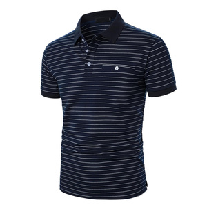 Vêtements d'entraînement pour hommes, chemises personnalisables, vêtements de golf performants, tricotés, imprimés numériquement, polyester respirant, poche, manches courtes - Product Image 1