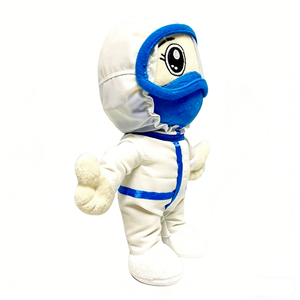 Customized Cute Medical Hero Plush Toy, White Hazmat <b>Protective</b> Suit Doctor, Nurse Stuffed Doll with Blue Mask & Face <b>Shield</b> - Product Image 4