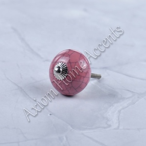 Perillas de cerámica modernas con diseño de hojas pintadas a mano para tocadores y gabinetes de dormitorio de Axiom Home Accents - Product Image 4