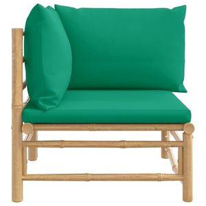 Sofá Modular de Esquina Mediano de Bambú Verde para Jardín, Muebles Modulares Versátiles para Exteriores - Product Image 4