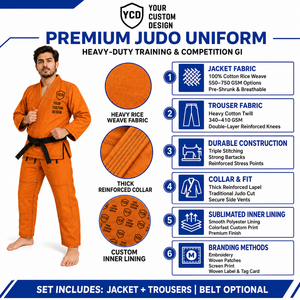 Uniforme de Jiu-Jitsu Brasileño (BJJ) Gold Weave, Preencogido, de Algodón con Tejido Perlado, Pantalones Reforzados, Ropa de Entrenamiento Profesional para Academia - Product Image 4