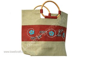 Sac shopping en jute brodé, sac fourre-tout écologique, sac en jute fait main, sac fourre-tout en jute pour femme, sac shopping brodé - Product Image 4