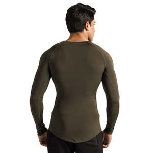 Camiseta Deportiva de Compresión con Mangas Raglán Completas para Hombre, Ajustada al Cuerpo, para Gimnasio, Entrenamiento, Running, Absorbe el Sudor, para Fitness - Product Image 2