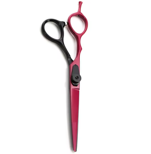 Tijeras de Peluquería de Color Rojo y Negro, Tijeras de Acero Inoxidable para Cortar el Cabello con Reposa Dedos y Tornillo ANAAIF - Product Image 5