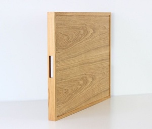 ถาดเสิร์ฟไม้รูปวงรีรักษ์โลกพร้อมหูจับ ถาดไม้เนื้อแข็งขนาดใหญ่สำหรับเสิร์ฟชาและกาแฟ จานตกแต่งสำหรับขนมปังและผลไม้ - Product Image 4