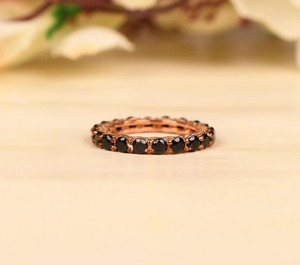 Anillo de Plata de Ley 925 con Espinela y Diamante Moissanita Negro, Anillo Personalizado y Otras Joyas de Diamantes, Regalo para Aniversario - Product Image 4