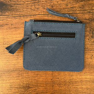 Vente chaude Personnalisé En Gros Point De Botte En Cuir Daim Fermeture Éclair Porte-Monnaie Petit Professionnel Mini Portable Pochette Femmes Sacs D'argent - Product Image 5