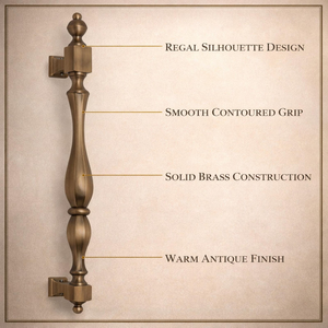 Solarius Brass Long <b>Door</b> <b>Pull</b> Modern Luxury Entry <b>Handle</b> for Main <b>Door</b> Interiors Ambidextrous - Product Image 4