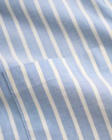 Kemeja Kasual Pria Lengan Pendek Kerah Turun Kancing Tunggal Regular Fit Bergaris 100% Katun Bernapas Rajutan Bermotif Musim Gugur