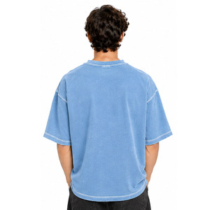 เสื้อยืดโอเวอร์ไซส์ผู้ชาย ผ้าฝ้าย 100% เสื้อผ้าสำหรับใส่ทุกวัน เสื้อคอกลม สตรีทแวร์ เสื้อยืดพื้นฐาน แขนสั้น เสื้อผ้าลำลอง - Product Image 2