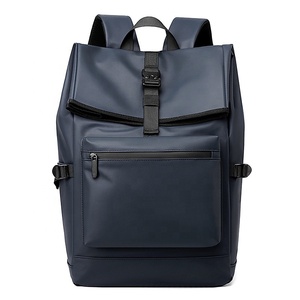 Unisex PU <b>Backpack</b> Minimalist Softback <b>Waterproof</b> 20-37L Hasp Closure Daily Use Detachable Straps - Product Image 3
