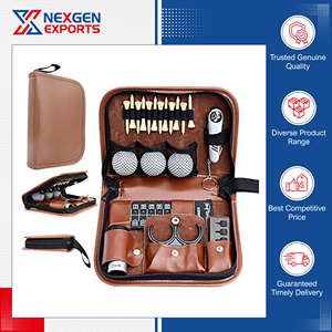 Ensemble d'accessoires de golf personnalisables en cuir PU souple, imperméable, de qualité exceptionnelle, très vendu et à prix compétitif - Product Image 3