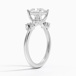 Anillo BOJ 0149 con Corte Princesa, Plata 925, Engaste de Racimo Marquise, Anillo Solitario con Diamante de 2ct, Color D, VVS1, Moissanita, Certificado GRA, en Oferta - Product Image 2