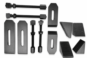 Kit de serrage de 24 pièces : blocs, colliers de serrage, goujons de 6 mm, écrous en T de 8 mm, pour fraisage, fabriqué à Delhi - Product Image 1