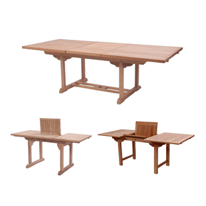 Ensemble de salle à manger d'extérieur extensible de haute qualité, écologique et durable, table de jardin extensible en teck massif pour usage hôtelier - Product Image 5