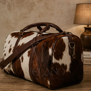 Sac de voyage en cuir de vachette véritable 2026 pour homme, sac de sport en cuir de vachette fait main, sac de voyage grande capacité - Product Image 2