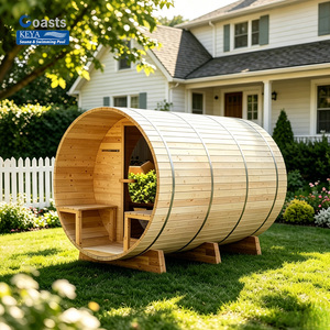 Sauna en bois thermique IPX4 résistant aux intempéries pour le climat maritime humide des Pays-Bas |   CE ETL |   Cèdre rouge durable, directement de l'usine - Product Image 1