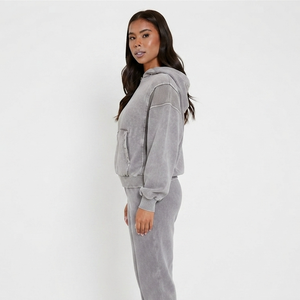 Sudaderas con Capucha de Alta Calidad al por Mayor para Mujer, Estilo Urbano, Ecológicas, Transpirables, con Hombros Caídos, Logotipo Personalizado Impreso, Tejido Francés - Product Image 6