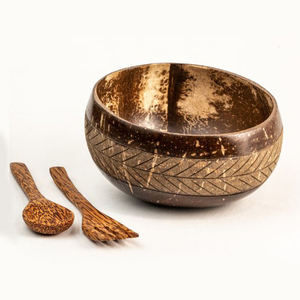 Tazón de Madera Maciza Hecho a Mano de Primera Calidad con Acabado Natural Elegante para Ensaladas, Frutas, Bocadillos, Servir en la Cocina y Comedor Moderno - Product Image 1
