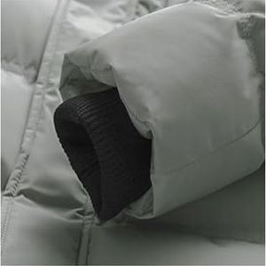 แจ็คเก็ตพัฟเฟอร์สีดำสำหรับผู้ชายรุ่นใหม่ปี 2026 พร้อมโลโก้แบบกำหนดเอง พิมพ์ลายพัฟ และตัวอักษร & ลวดลายแบบกำหนดเองสำหรับแจ็คเก็ตผู้ชาย - Product Image 3