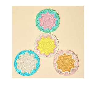 Posavasos de Cuentas al por Mayor, Posavasos Personalizado con Cuentas Rosas en Forma de Mariposa, Posavasos de 4 Pulgadas para Bebidas, Accesorio para Mesa de Comedor - Product Image 2