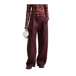 Pantalon large plissé taille haute décontracté pour femme, idéal pour l'automne - Product Image 3