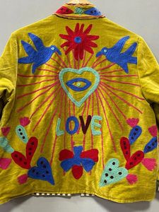 Chaqueta de terciopelo acolchada bordada a mano para mujer, cuello mandarín, manga larga, floral, algodón, con cremallera, para invierno y primavera - Product Image 5