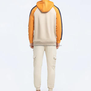 Sudadera con Capucha para Hombre, Estilo Moderno, Bloques de Color, Manga Raglán, Algodón Grueso, Cuello Alto, Personalizable, Precio al por Mayor - Product Image 4