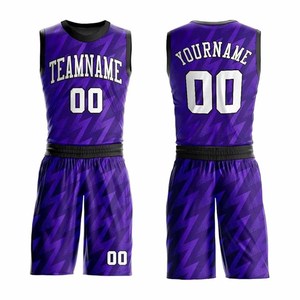 Tenues de basket-ball pour équipes sportives d'extérieur, en tissu mesh sublimé respirant, ensemble de basket-ball - Product Image 1
