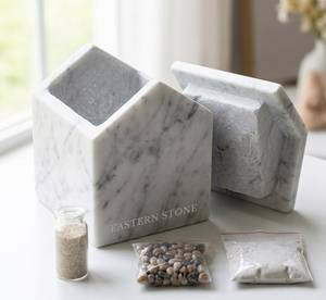 Marble Pet Cremation Urn <b>Dog</b> Cat <b>Memorial</b> Keepsake Handmade Wholesale Manufacturer - Product Image 2