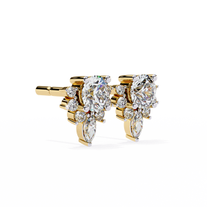 Pendientes Aries Jewel de Diseño Clásico con Diamantes Cultivados en Laboratorio de Corte Mixto, Oro de 14K, Certificados por IGI, Ideales para Regalo, Fiestas y Aniversarios - Product Image 1