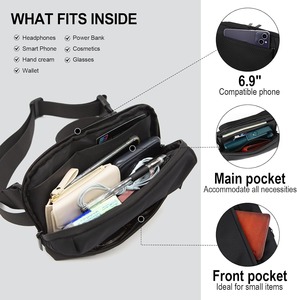 Long Keeper <b>Small</b> Sling Bag for Men Women Minimalist Crossbody Shoulder <b>Chest</b> Bag Waist Fanny Pack for Gym Travel Daily Use - Product Image 3