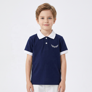 Chemise à manches courtes bleu marine pour homme, col blanc, poignets unis, couleur unie, décontractée, en tissu popeline tricoté respirant 100% coton, avec poche - Product Image 4