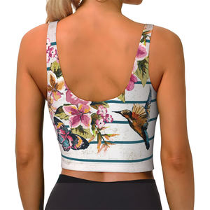 Sujetador Deportivo Sublimado para Mujer, con Logotipo Frontal, Alta Sujeción, Transpirable, Ecológico, Tallas Grandes, Ropa Deportiva, Sujetador Deportivo sin Costuras - Product Image 3