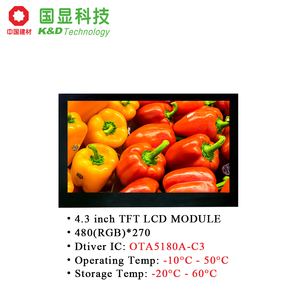 KD 4.3 "TN 480*272 65/65/50/60 50% NTSC <span class=keywords><strong>ota5180a</strong></span> điện dung 30 ms Thời gian đáp ứng <span class=keywords><strong>TFT</strong></span> <span class=keywords><strong>LCD</strong></span> hiển thị <span class=keywords><strong>LCD</strong></span> hiển thị <span class=keywords><strong>LCD</strong></span> tùy chỉnh - Product Image 6