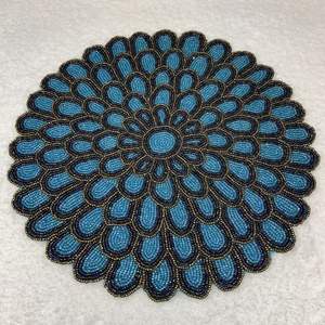 Manteles Individuales Decorativos con Cuentas y Bordado Fino, Estilo Artesanal, Manteles Individuales para Mesa de Comedor con Bordado de Cuentas - Product Image 1