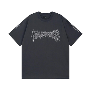 Camiseta Oversize Gráfica Vintage de Algodón 100% con Estampado Ácido, Hombros Caídos y Corte Holgado de 300 g/m², Estilo Urbano, Personalizada por el Fabricante - Product Image 1